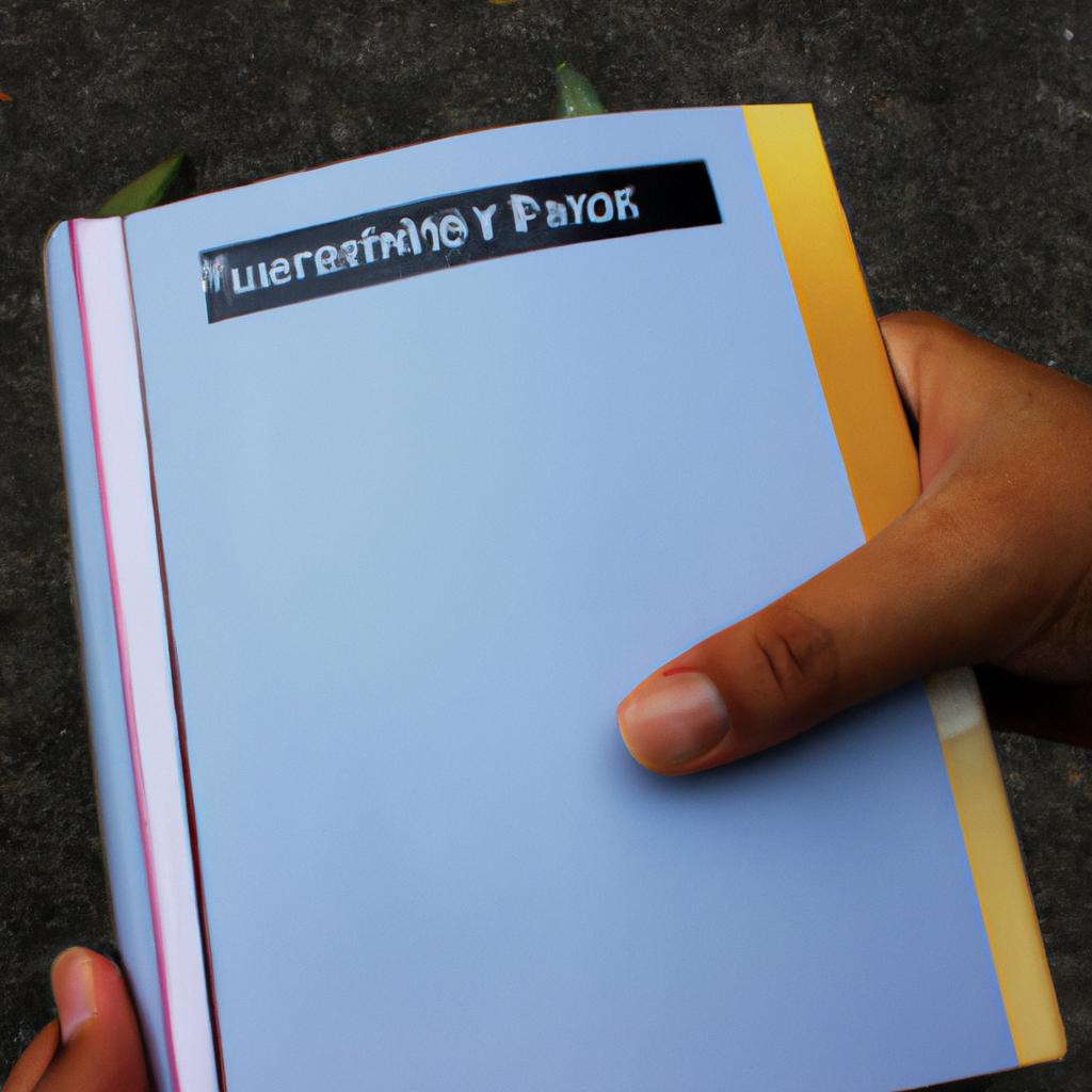 Person holding financial planning book
